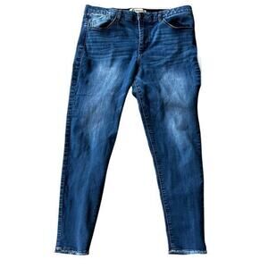 Democracy AB solutions USA Hem Distressing Denim Blue Jeans Slimming Size 12